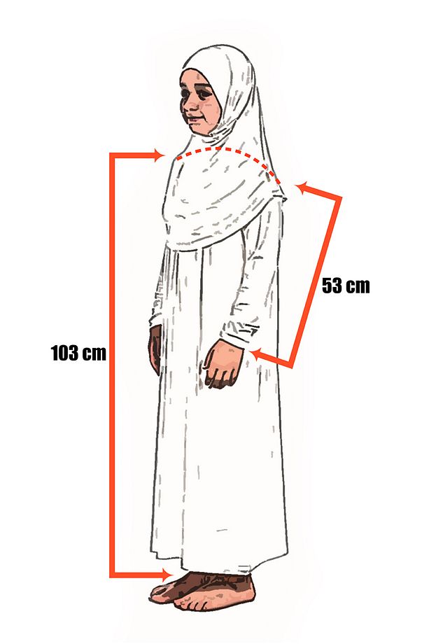 Pratik Başörtülü Tek Parça Kız Çocuk Namaz Elbisesi 9-11 Yaş Gül Kurusu - 4