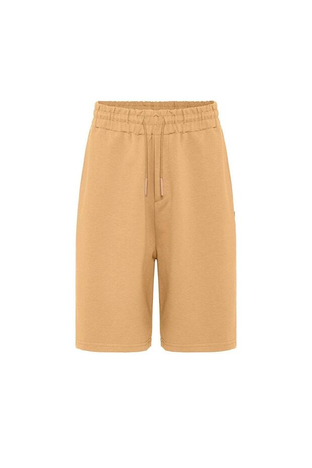 Basic Oversize Şort Takım Hardal - 7