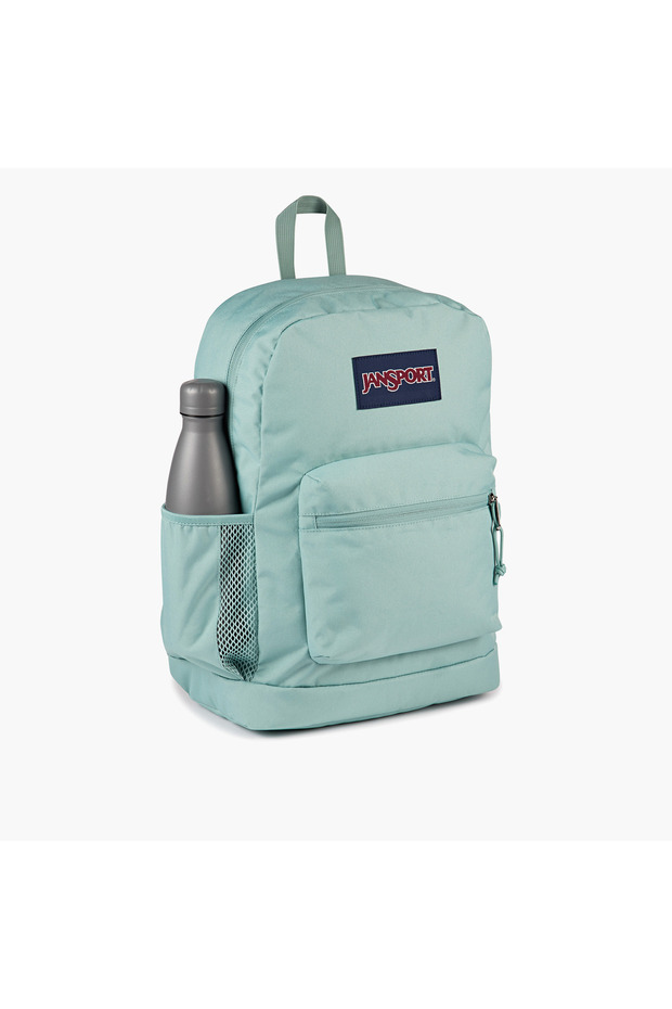 Solid Backpack with Adjustable Straps and Zip Closure - 15x32x42 cms - 6