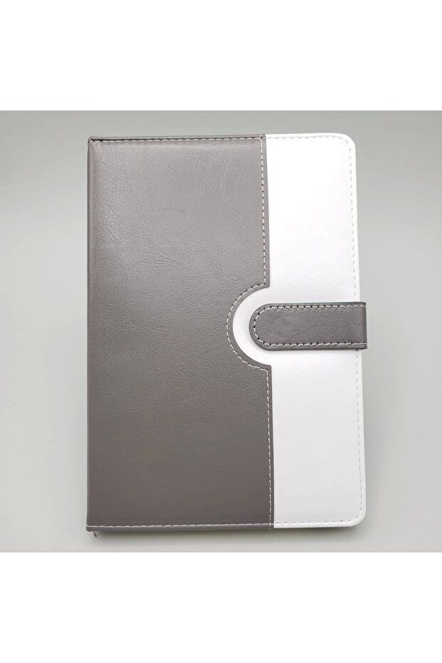 Gray Lined Thermo Leather Notebook - 1
