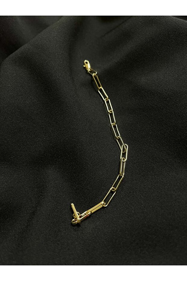Elvimas Stainless Steel Chain Ring Gold Bracelet