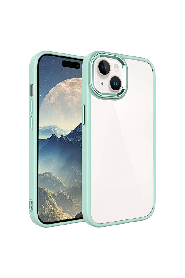 حافظة كروم متوافقة مع هاتف iPhone 15 Plus - أخضر - 1