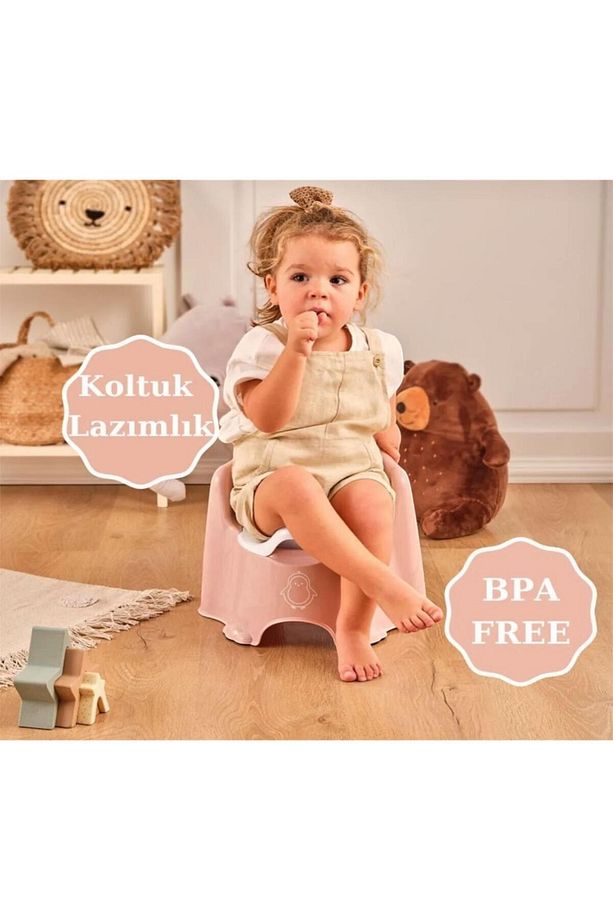 Çocuklar Için Tuvalet Alıştırma Lazımlığı Tutma Kollu Koltuk Tipi Çocuk Lazımlık Koltuk Tip - 4