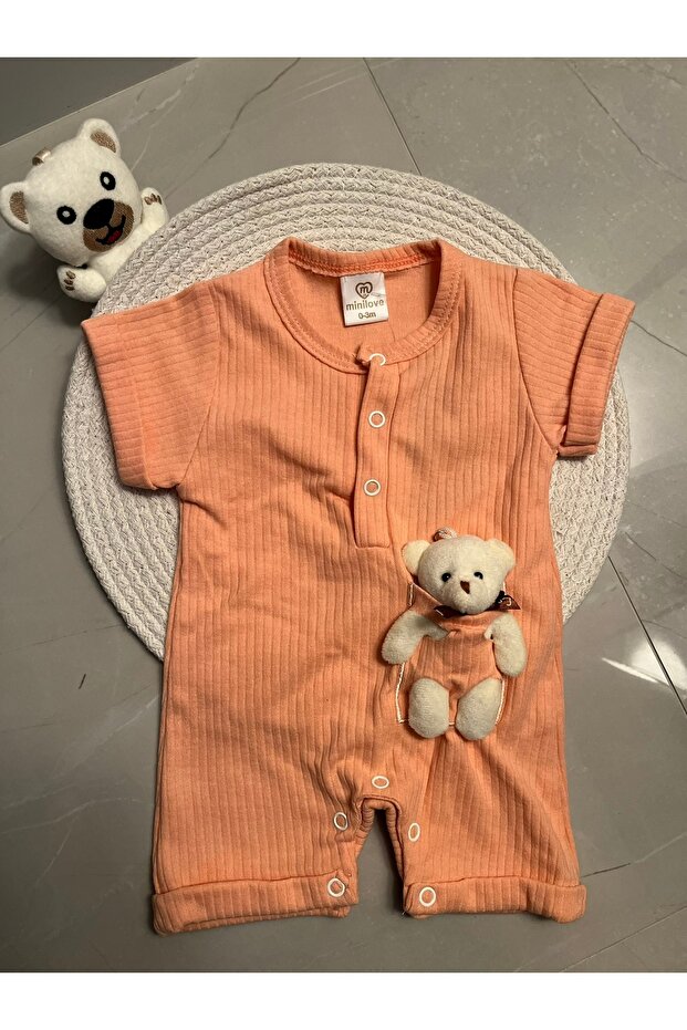 Ayıcık Süslü Kısa Tulum - 1