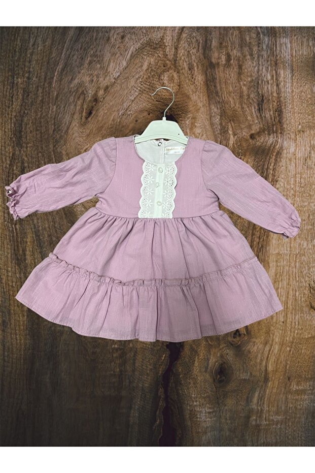 PILE MUSLIN ELBİSE