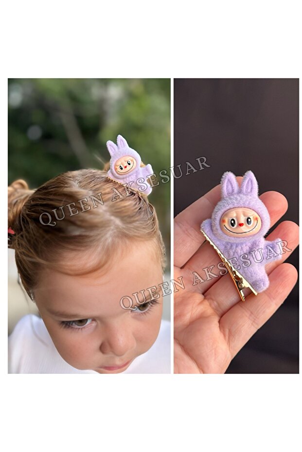 New Trend 3D Feather Toy Figured Pen Buckle Lilac Purple