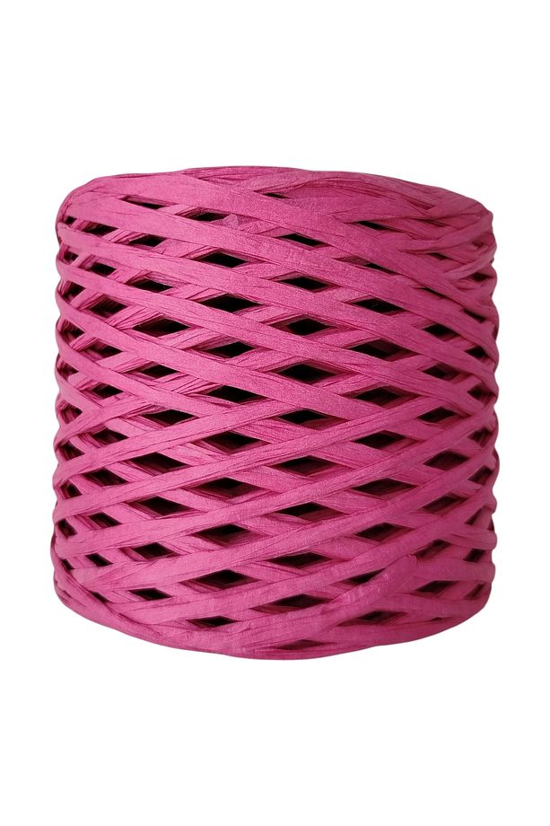 Fuşya Rafya Ip Çanta Ipi Raffia Ip Kağıt Ip Supla Ipi 200 Gram Fuşya Renk - 1