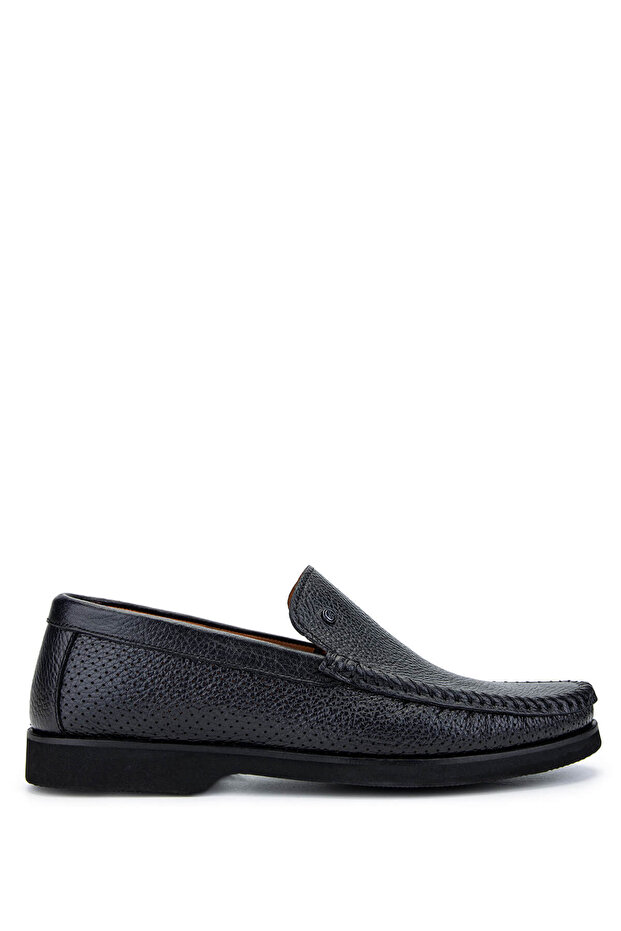 Men's Genuine Leather Gray Loafer Shoes