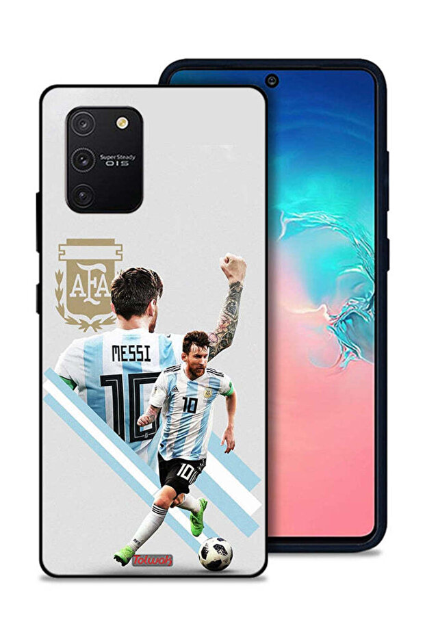 غطاء حماية لهاتف سامسونج جالاكسي S10 لايت برسومات ليو ميسي