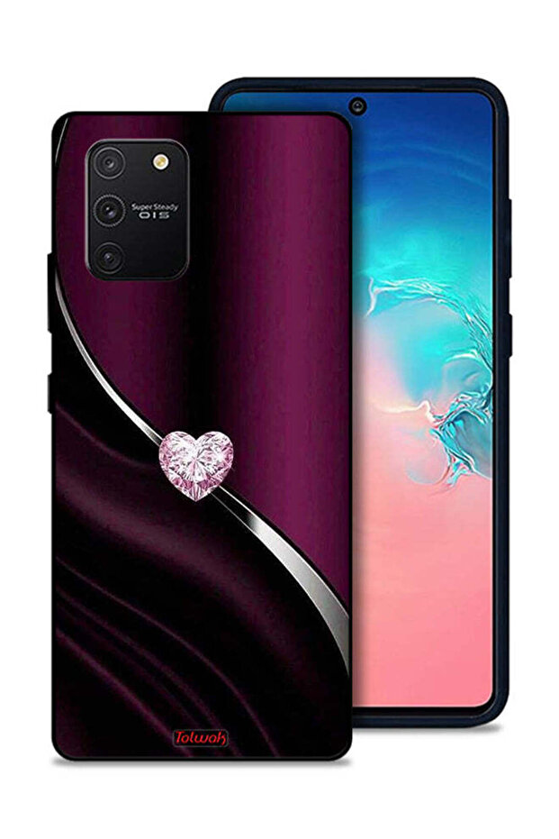 غطاء حماية بتصميم قلب ماسي من سامسونج جالكسي S10 لايت