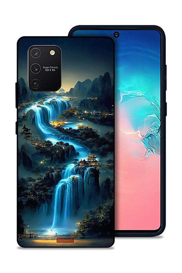غطاء حماية لهاتف Samsung Galaxy S10 Lite بتصميم شلال فني