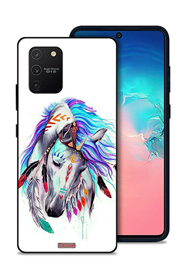 غطاء حماية لهاتف سامسونج جالكسي S10 لايت بتصميم حصان