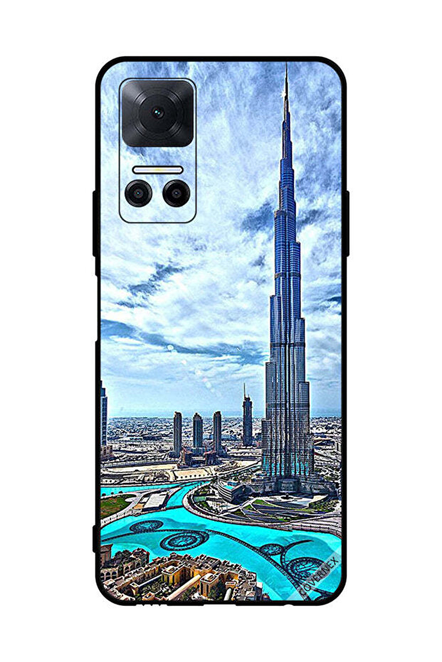 غطاء حماية لهاتف Honor Play6T - برج خليفة - غيوم مؤثرة