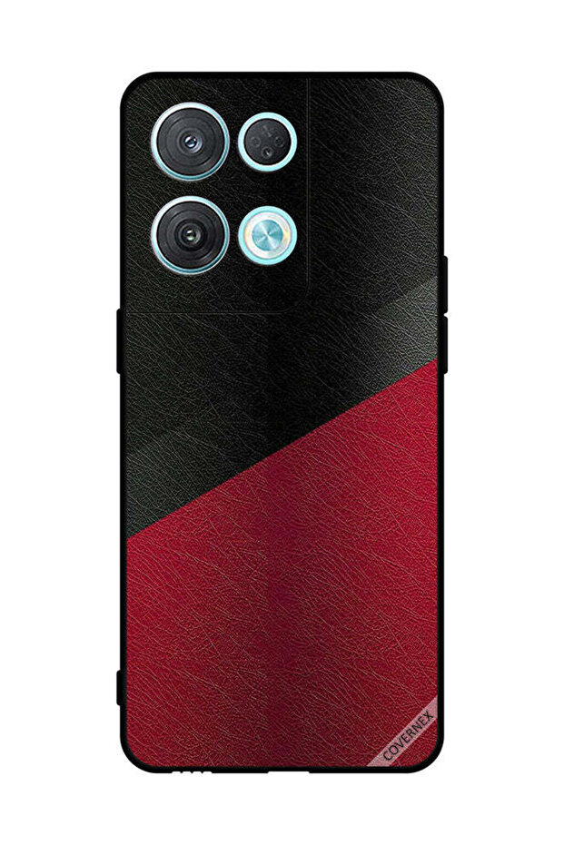 غطاء حماية لهاتف Oppo Reno8 Pro بنمط جلدي