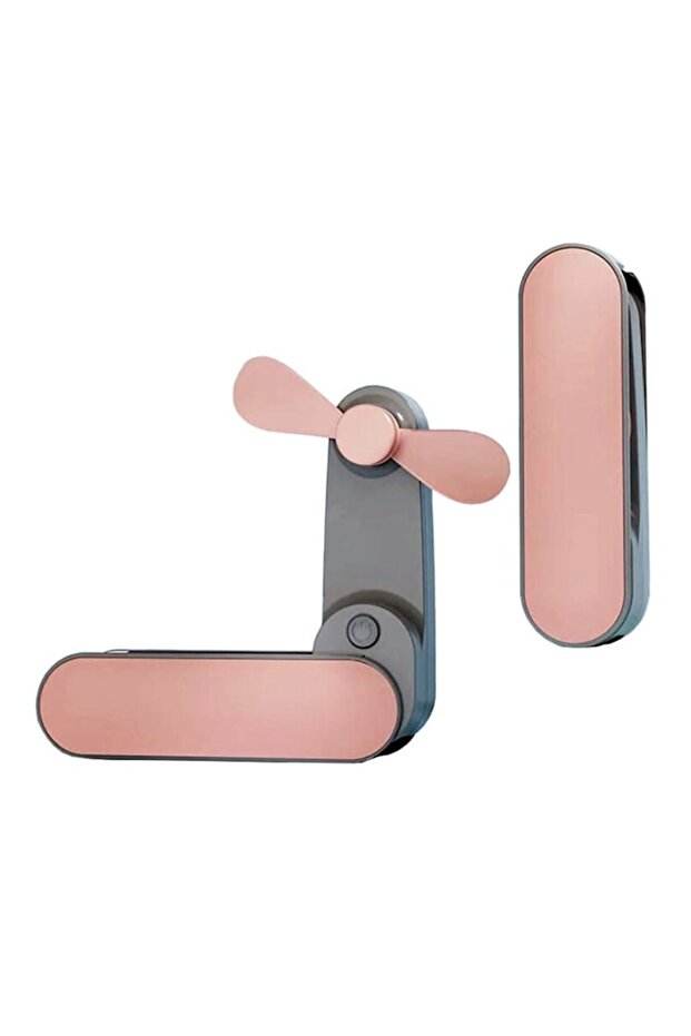 Ventilator Pocket-sized Portabil cu Baterie, Roz - 2