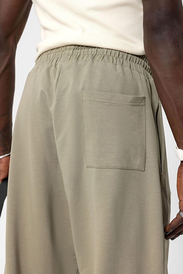 Basic Baggy Eşofman alt Haki - 6