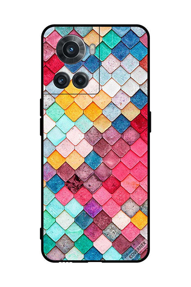 غطاء حماية لهاتف OnePlus 10R بنمط مربع ماسي - 1