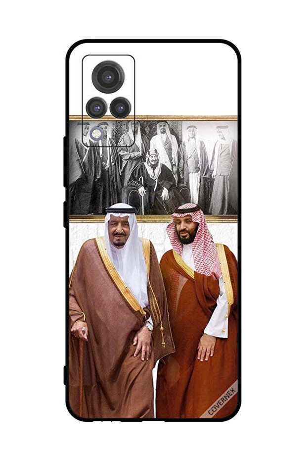 غطاء حماية لهاتف فيفو V21 الملك سلمان ومحمد بن سلمان يتحدثان أثناء المشي