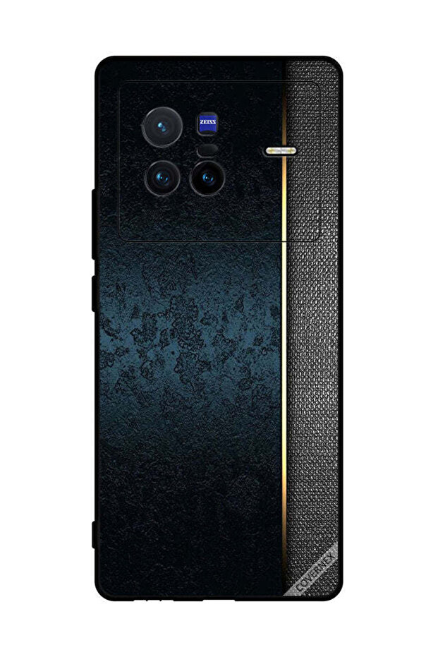 غطاء حماية لهاتف vivo X80 بنمط جلدي