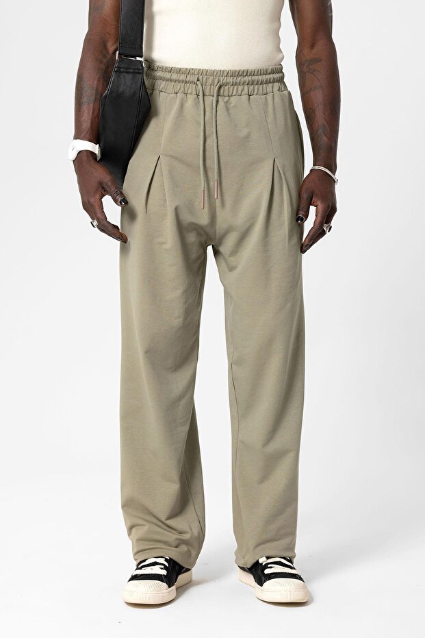 Basic Baggy Eşofman alt Haki - 2