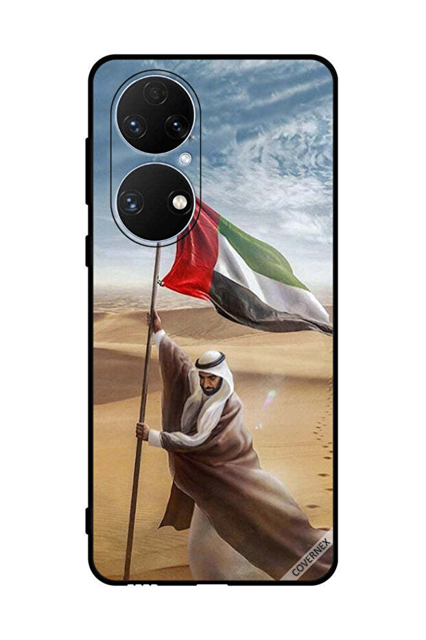 غطاء حماية لهاتف هواوي بي 50 إي - علم الإمارات العربية المتحدة - زايد