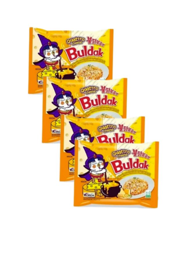 Quattro Cheese Buldak Ramen Helal Damgalı 4 ADET - 1