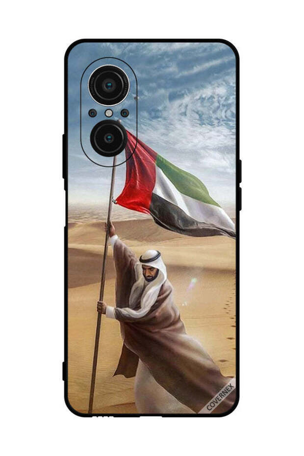 غطاء حماية لهاتف هواوي نوفا 9 إس إي - علم الإمارات العربية المتحدة - زايد