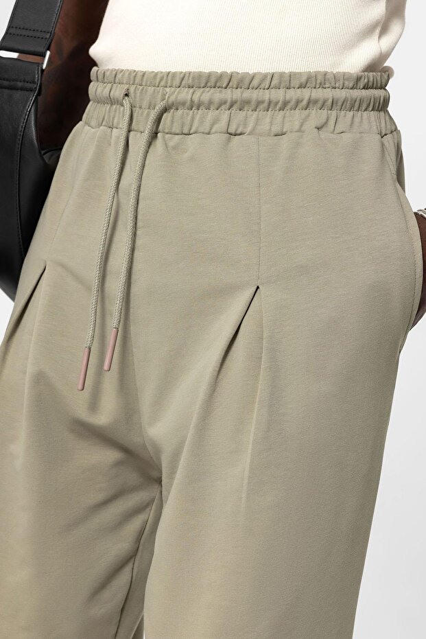 Basic Baggy Eşofman alt Haki - 4