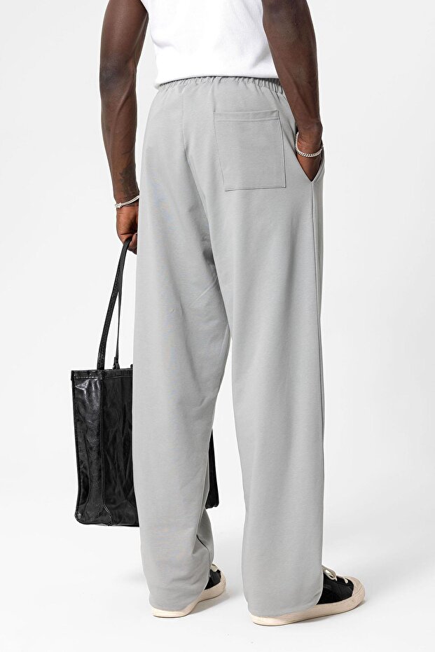 Basic Baggy Eşofman alt Gri - 7
