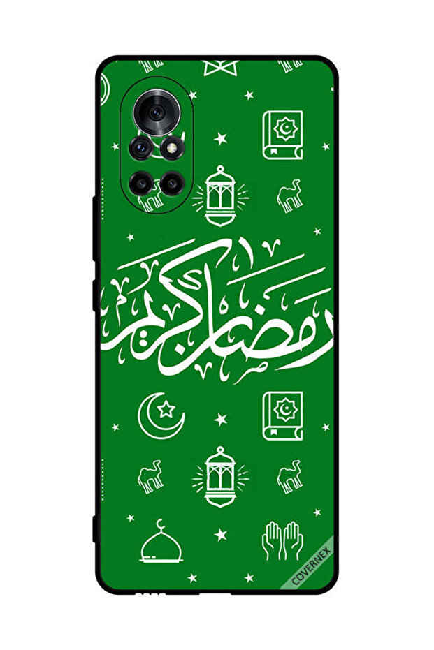 غطاء حماية لهاتف هواوي نوفا 8 - رمضان كريم - أخضر