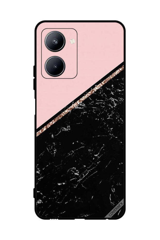 غطاء حماية لهاتف Realme C33 بنمط رخامي