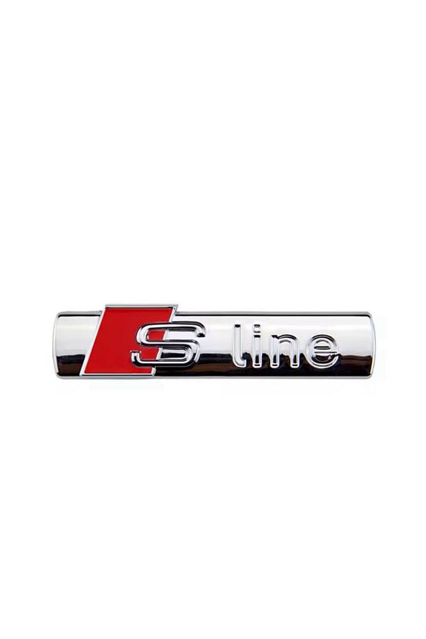Audı S Lıne Logo Metal Gümüş Krom Çamurluk Sline Arma A3 A4 A5 A6 A7 - 3