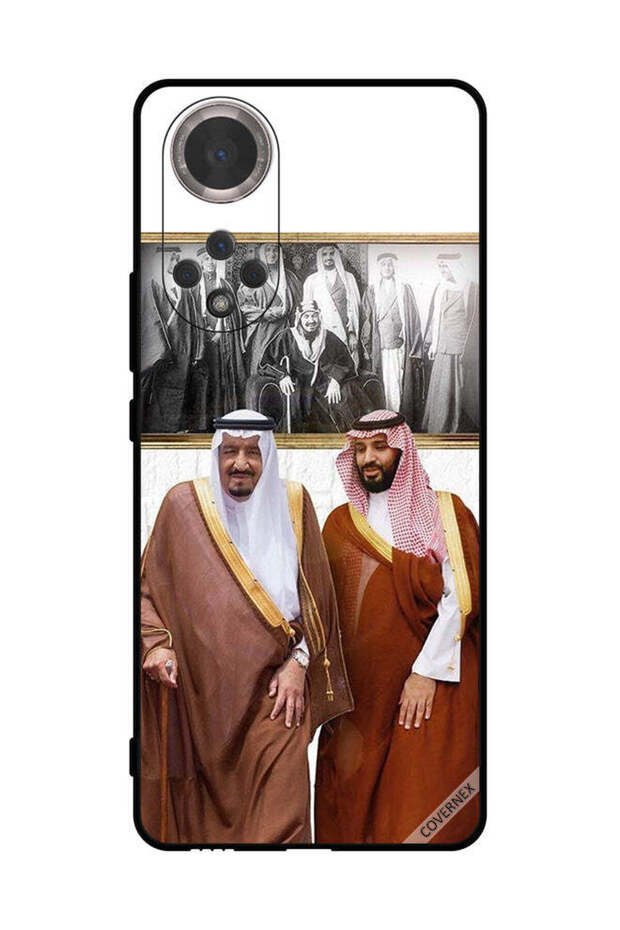 غطاء حماية لهاتف Honor 50 الملك سلمان ومحمد بن سلمان يتحدثان أثناء المشي