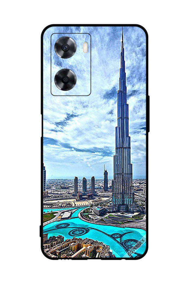 غطاء حماية لهاتف Oppo A77s برج خليفة، غيوم تلامس السحاب