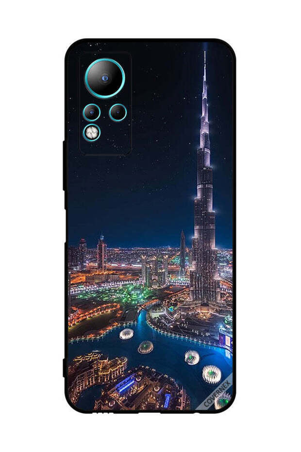 غطاء حماية لهاتف Infinix Note 11 منظر ليلي لوسط المدينة