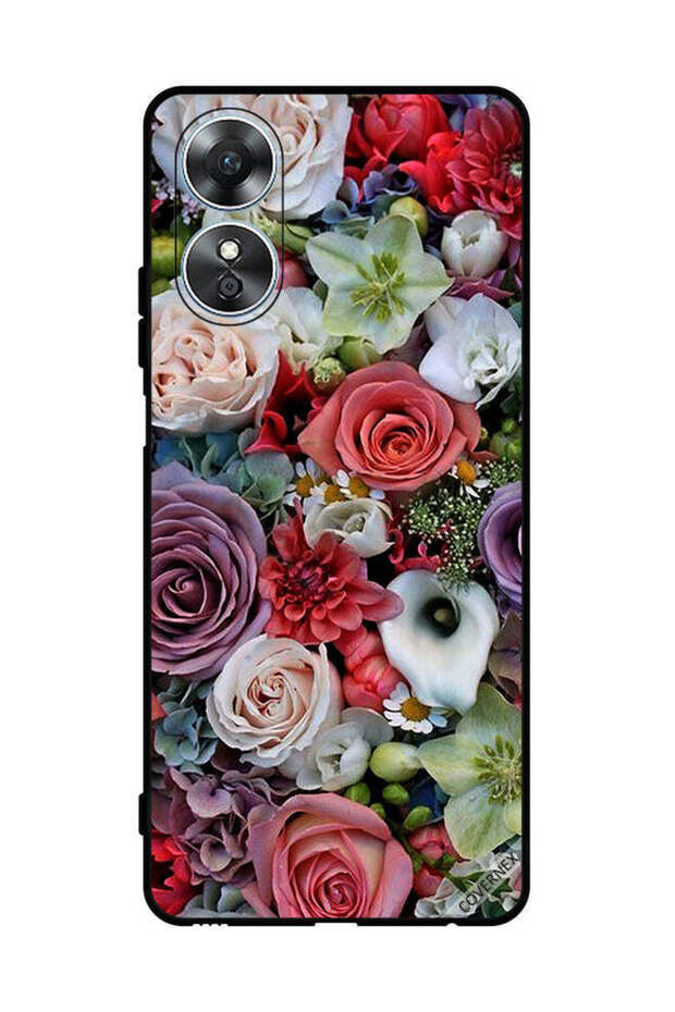 غطاء حماية لهاتف Oppo A17 Roses