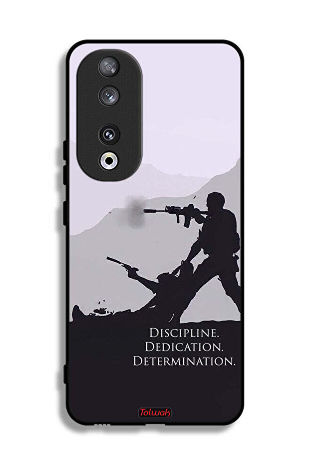 غطاء حماية لهاتف Honor 90 بتصميم "الانضباط والتفاني والتصميم"