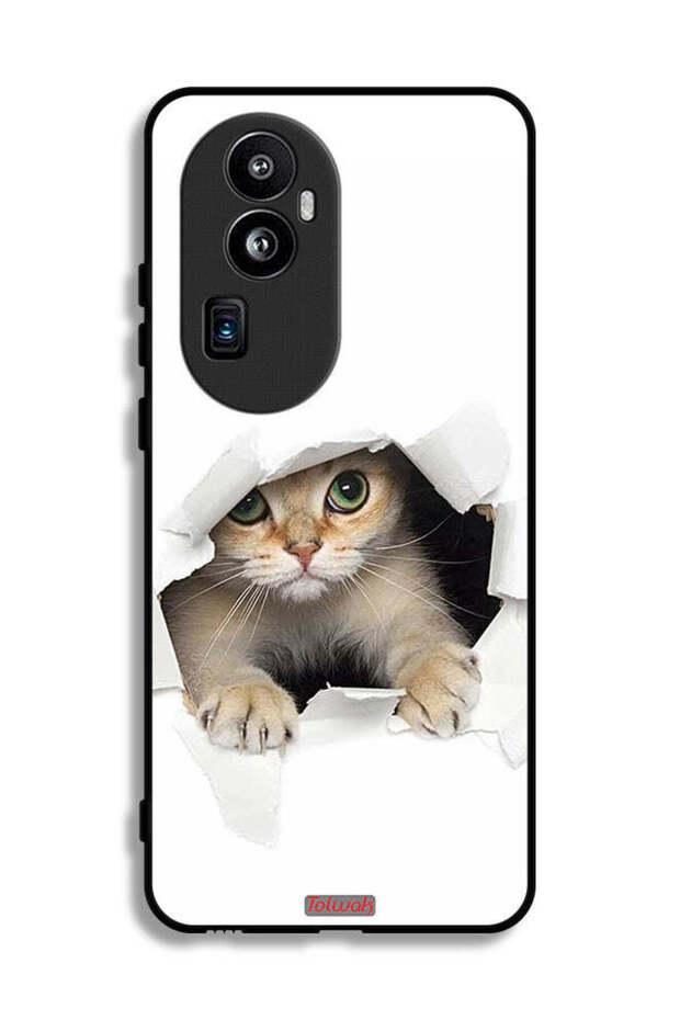 غطاء حماية لهاتف Oppo Reno10 Pro Plus بتصميم قطة