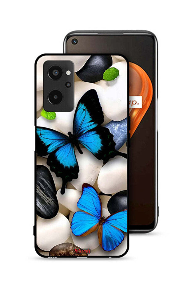 Realme 9i 4G Protective Case Cover Butterflies On Stones
