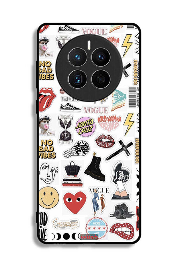 Huawei Mate 50E Protective Case Cover No Bad Vibes Stickers