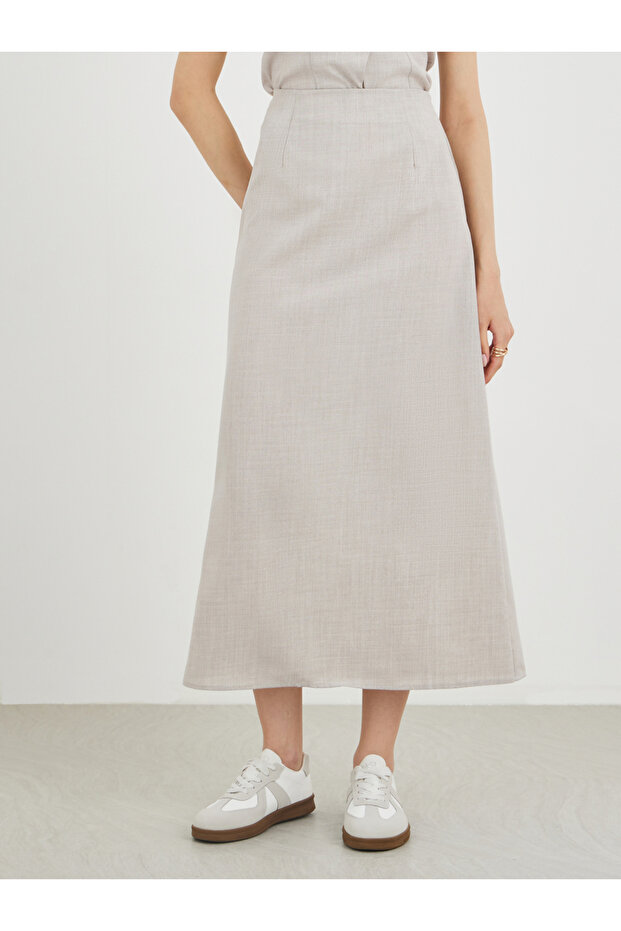 Solid Front Button Top and Midi Skirts Co-Ords - 5