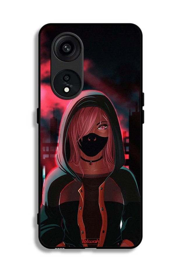 Oppo Reno 8T 5G Protective Case Cover Girl Wear Mask Art
