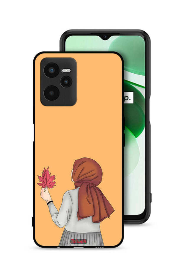 Realme C35 Protective Case Cover Holding Leaf