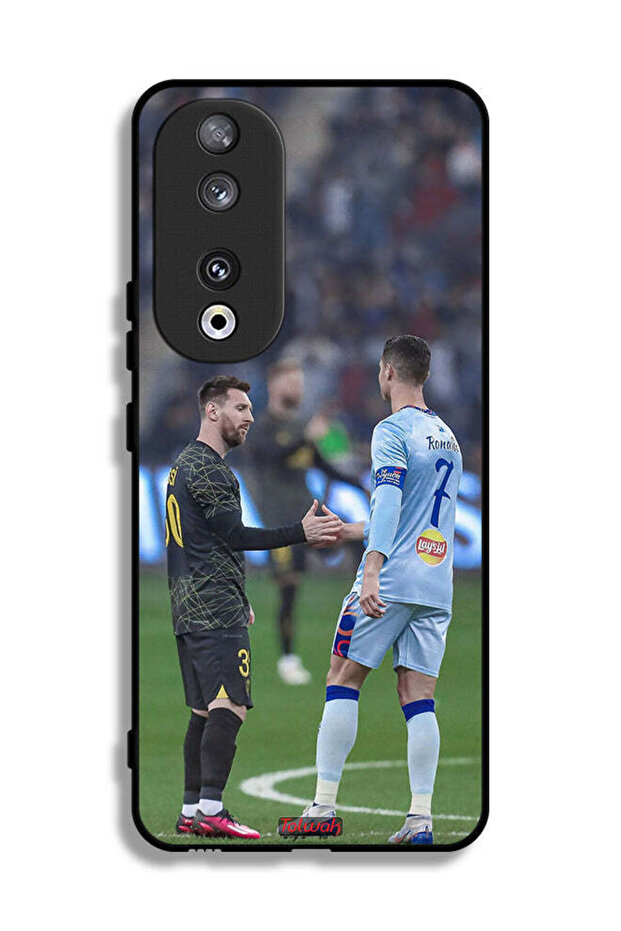 غطاء حماية لهاتف Honor 90 ميسي ورونالدو