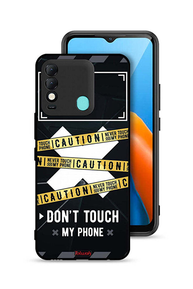 Tecno Spark 8 Protective Case Cover Caution Never Touch My Phone