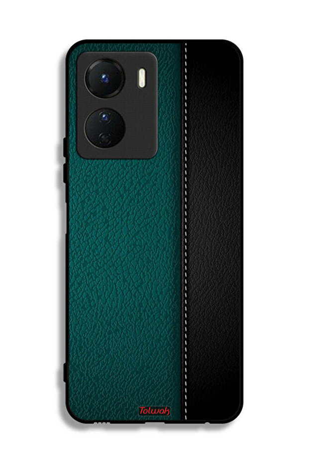 غطاء حماية جلدي بنمط لهاتف Vivo Y16