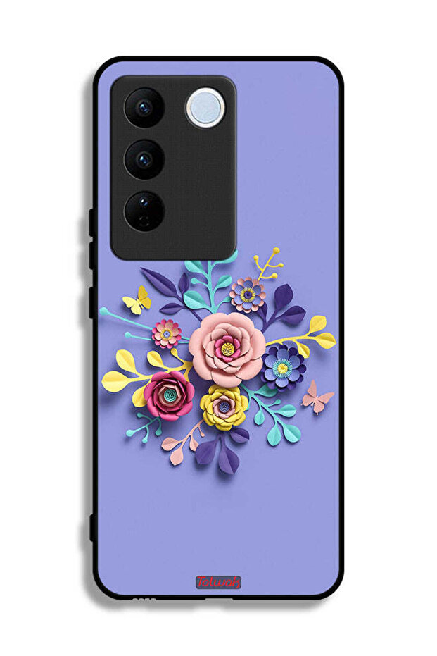 غطاء حماية لهاتف Vivo S16e برسومات زهور
