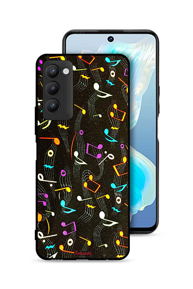 Tecno Camon 18 Protective Case Cover Music Fabric Pattern