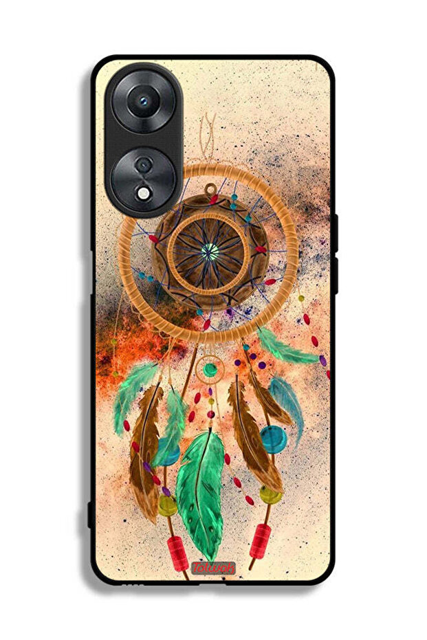غطاء حماية لهاتف Oppo A58 5G بتصميم ماندالا ريش معلق