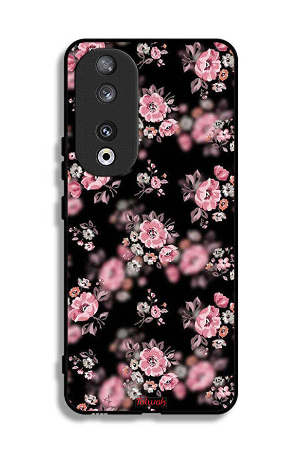 غطاء حماية لهاتف Honor 90 بنقشة زهور بورتريه